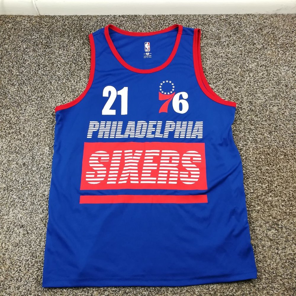 Joel Embiid Jersey Philadelphia 76ers Sixers UNK Blue Mens Large